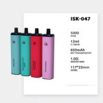 ISK047 Einweg E Zigarette 5000 Züge mit einstellbarem Luftstrom und wiederaufladbarer Batterie